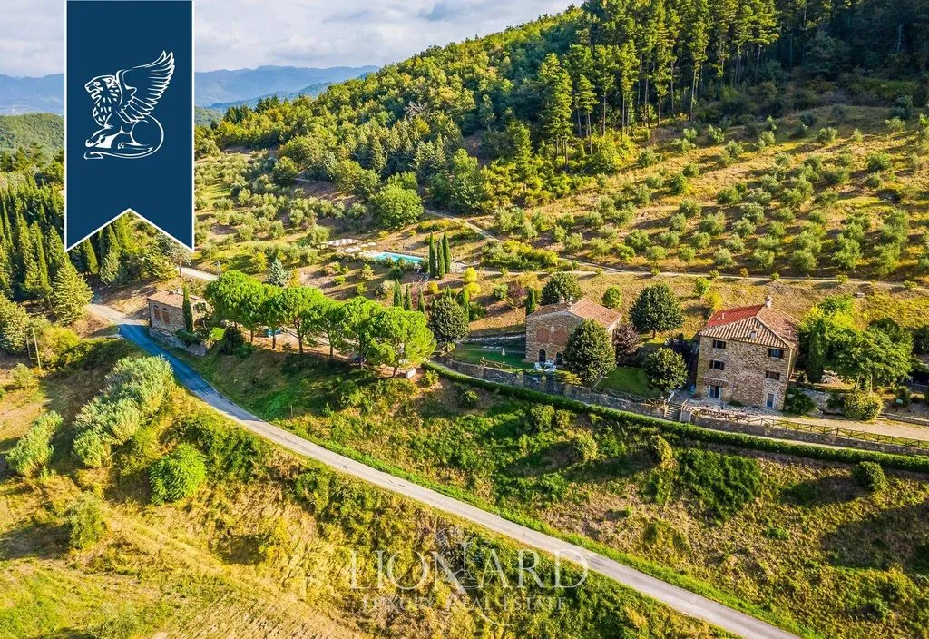 Vue aérienne - Historical Farmhouse with Pool in Dicomano