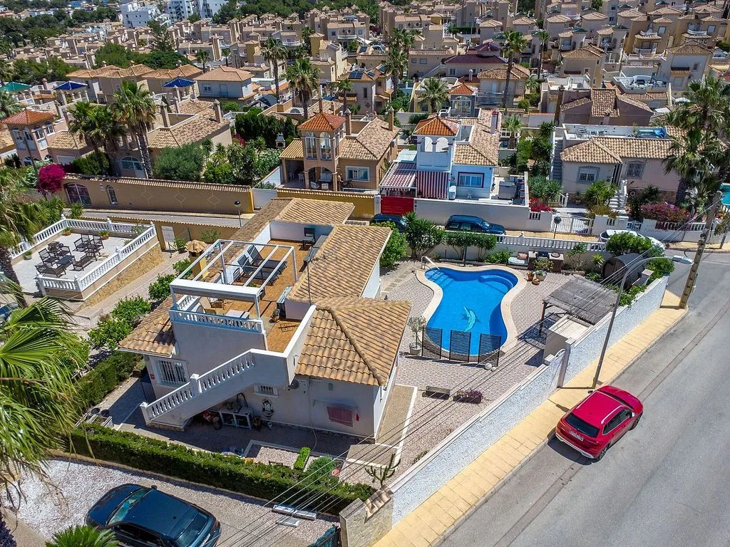 Aerial - Chalet with Pool and Sea View in El Galán