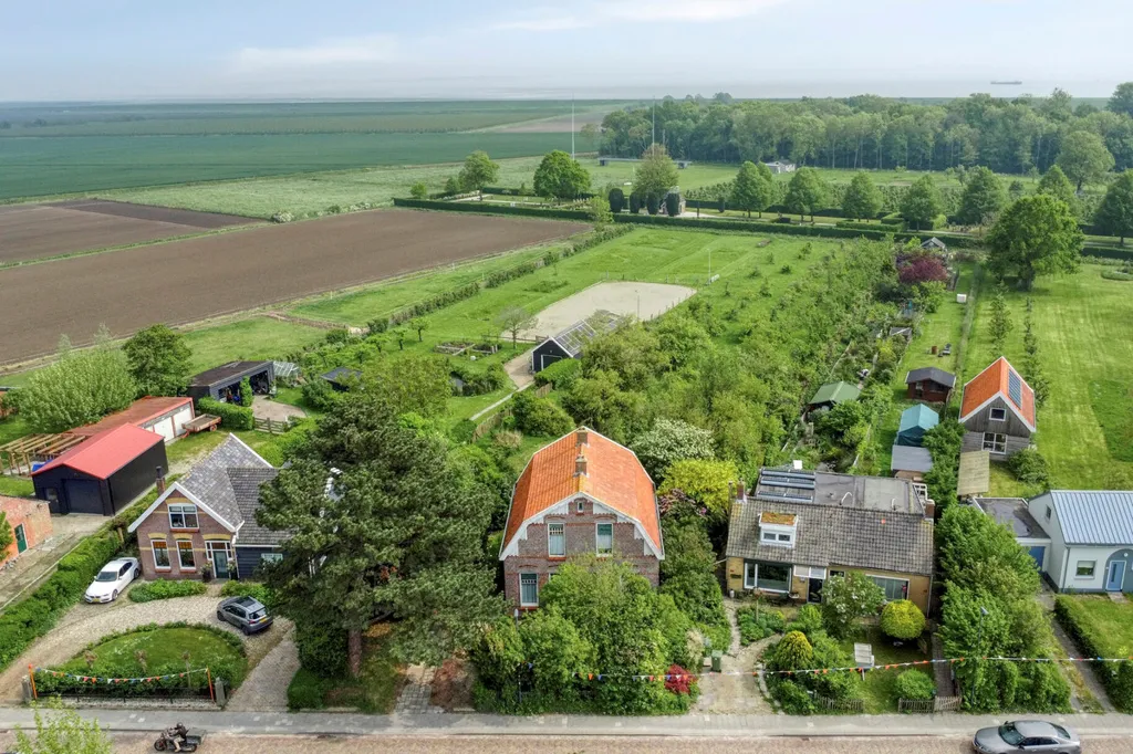 Vue aérienne - Characterful Detached House with Polder View in Ellewoutsdijk