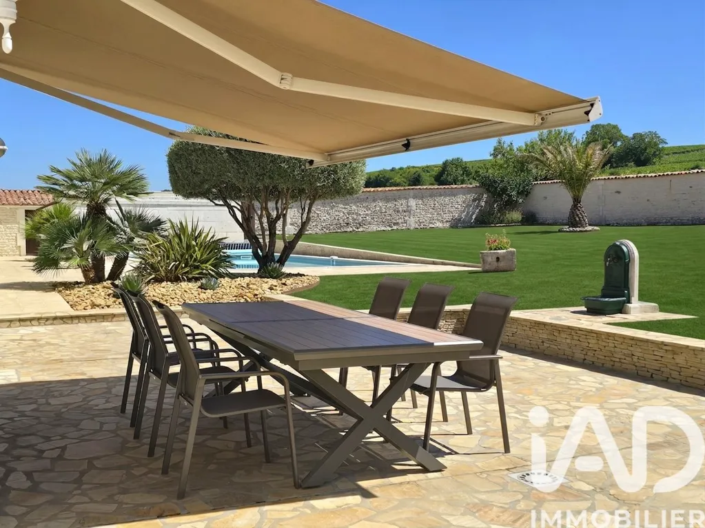 Terrasse - Longère de 12 Pièces avec Piscine près de Cognac