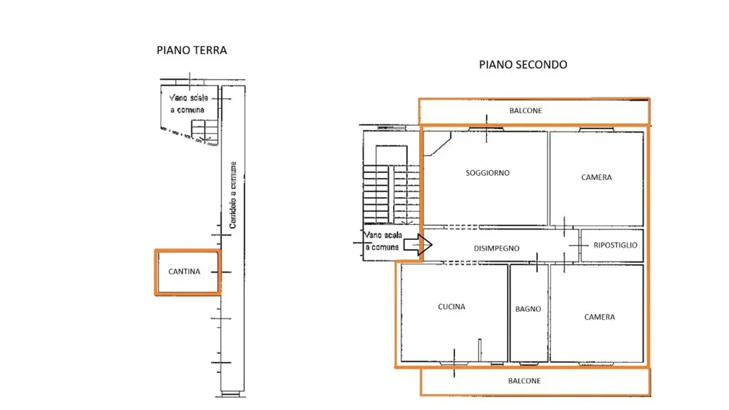 Planimetria - Spacious Apartment with Terraces in Certaldo