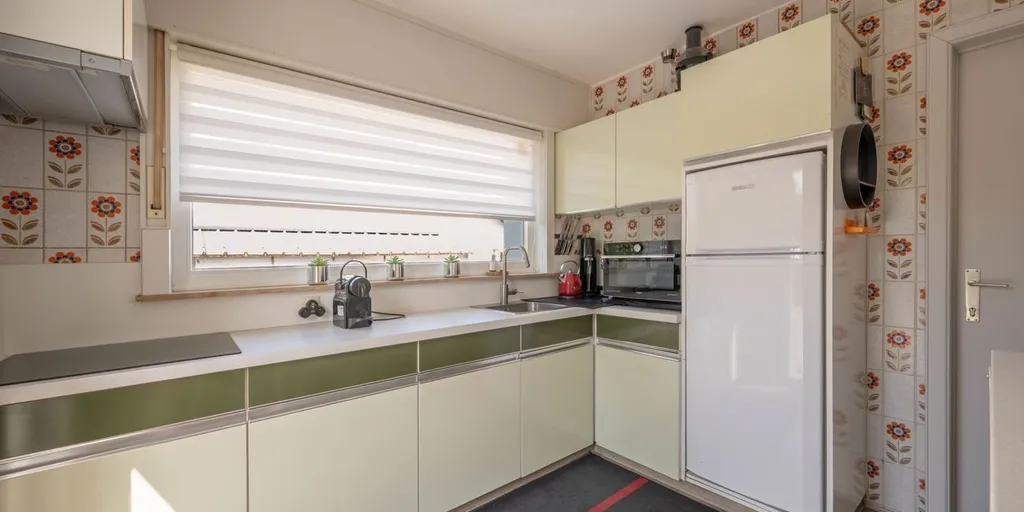 Cuisine - Appartement avec Vue sur la Nature à Wenduine