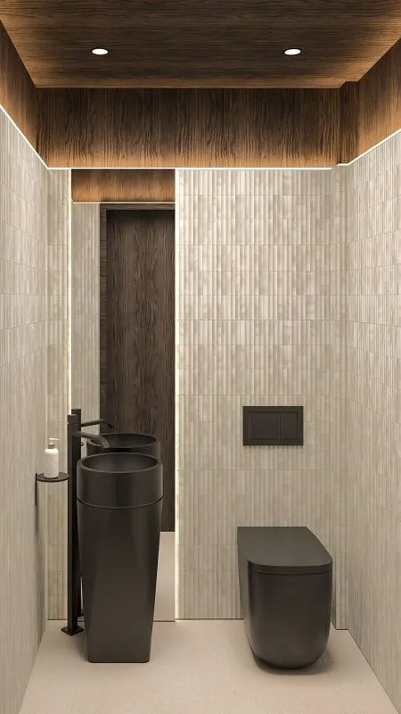 Bathrooms - Contemporary Villa with Pool in Cala Flores
