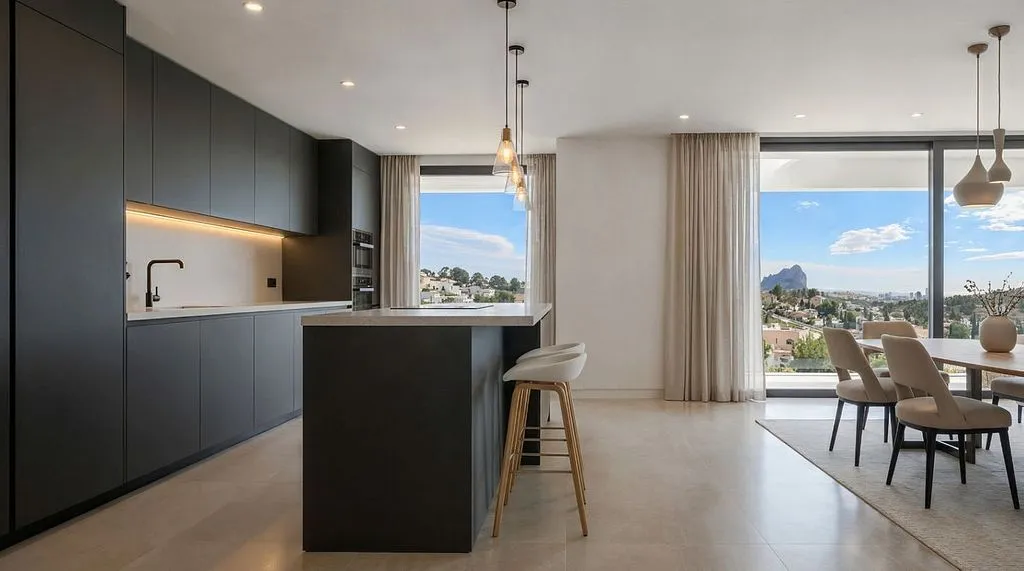 Cuisine - Chalet with Sea View and Pool in Calpe