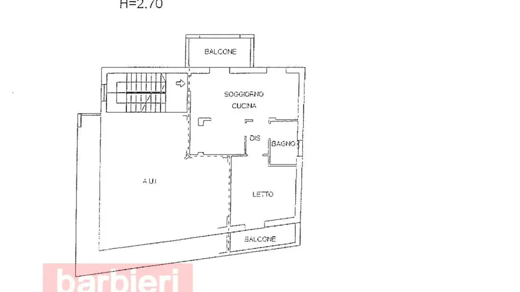 Plan - Modern Apartment with Balcony in Cervia