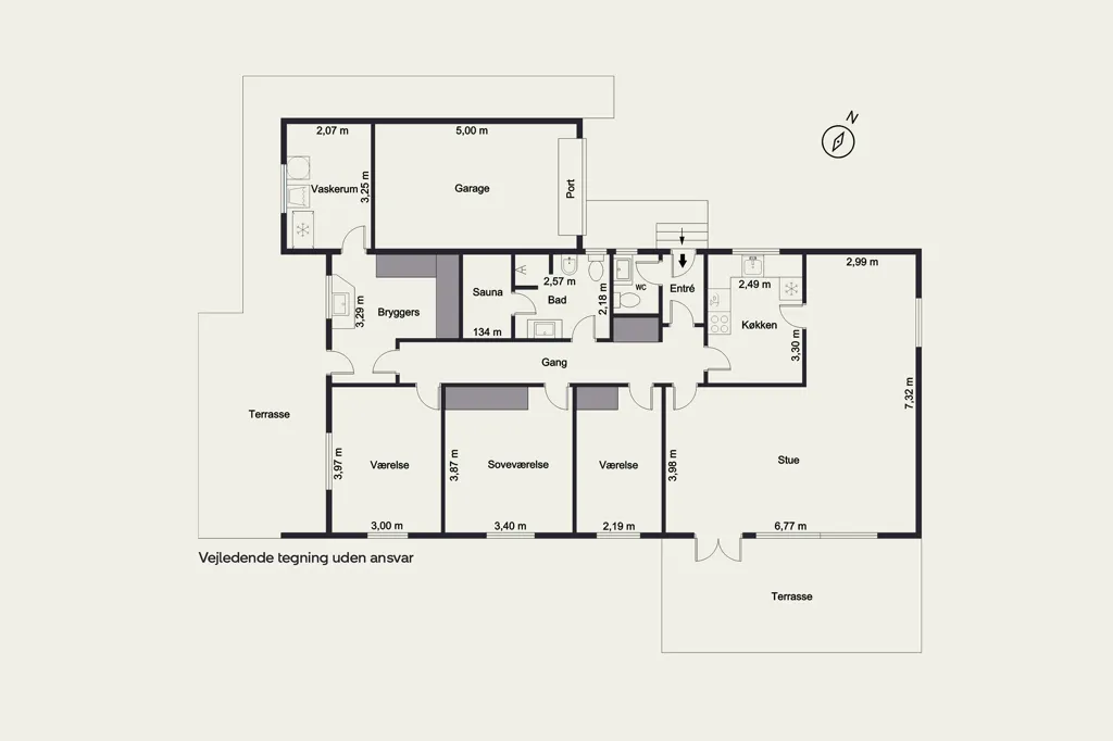 Floor Plan - Villa with Garden in Søndermarken, Vejle