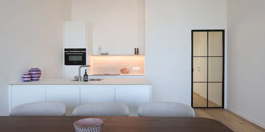Köök - Apartment with Sea View in Oostende