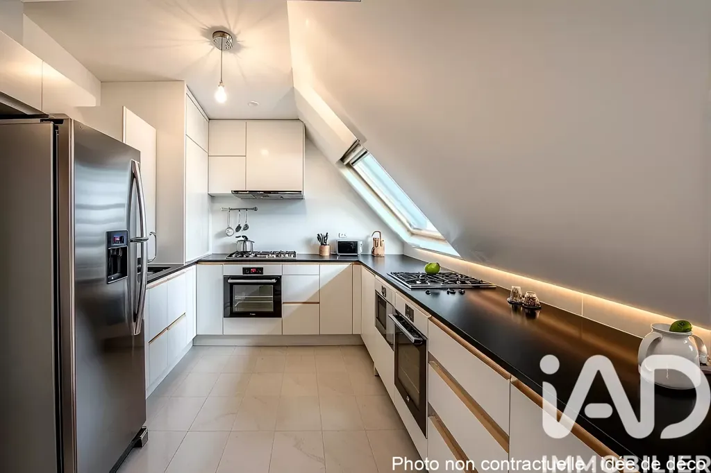 Köök - 2-Bedroom Apartment with Private Attic in Gisors