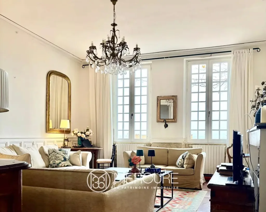 Living Room - Château with Panoramic View in Lomagne