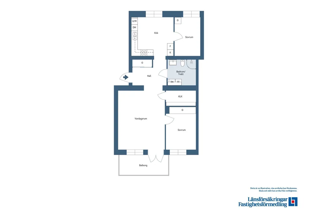 Plan - Characterful Flat with Balcony in Falun