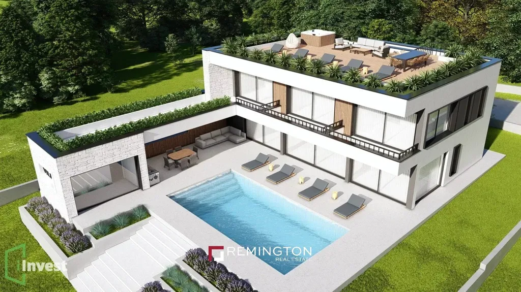 Vue aérienne - Modern Villa with Pool in Poreč, Istria