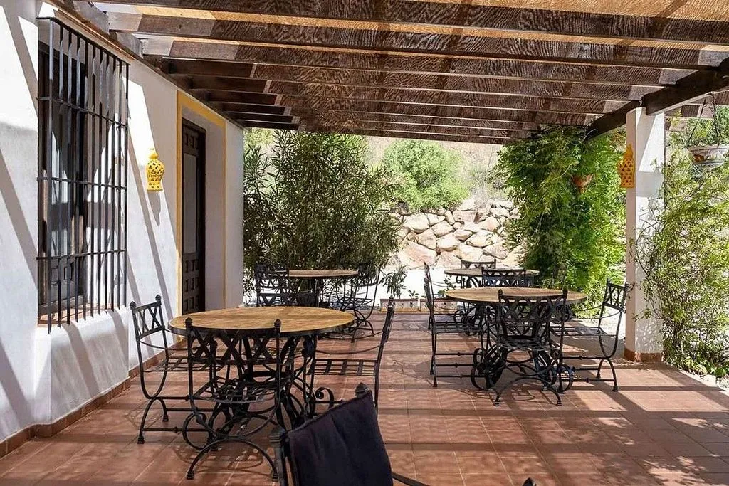 Terrace - Andalusian Cortijo with Pool in Almogía