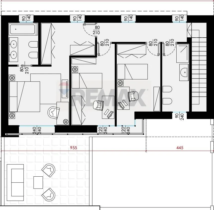 Plan - Modern Villa with Garden in Parabiago