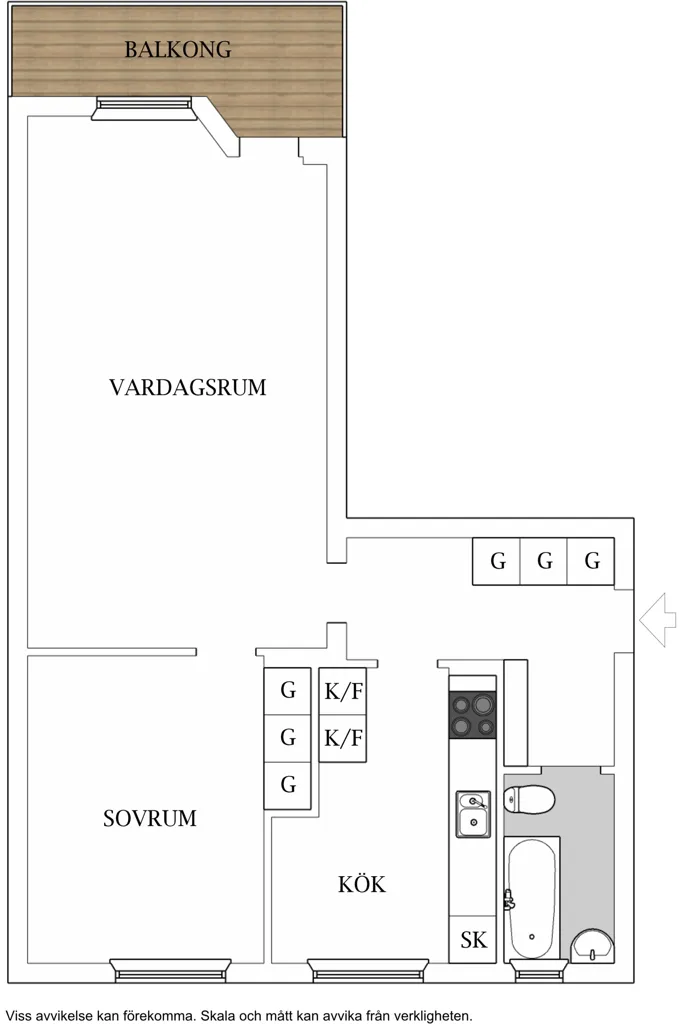 Plaan - Apartment with Balcony in Järfälla