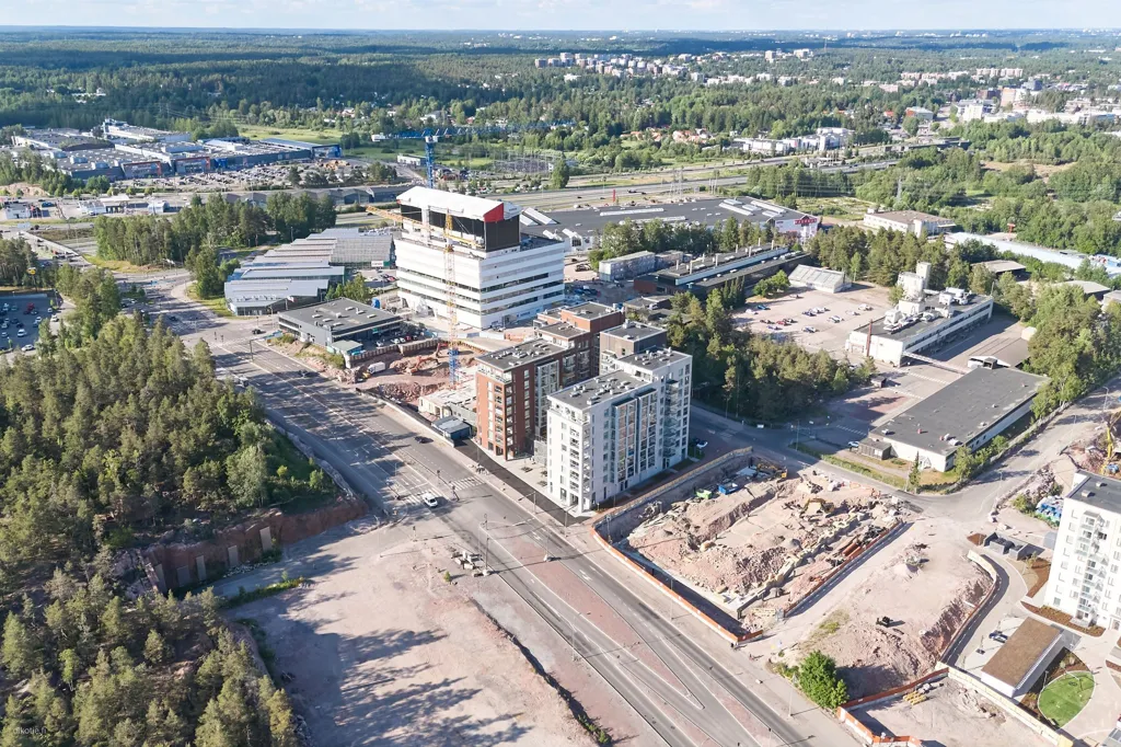 Aerial - 1-room apartment in Espoo