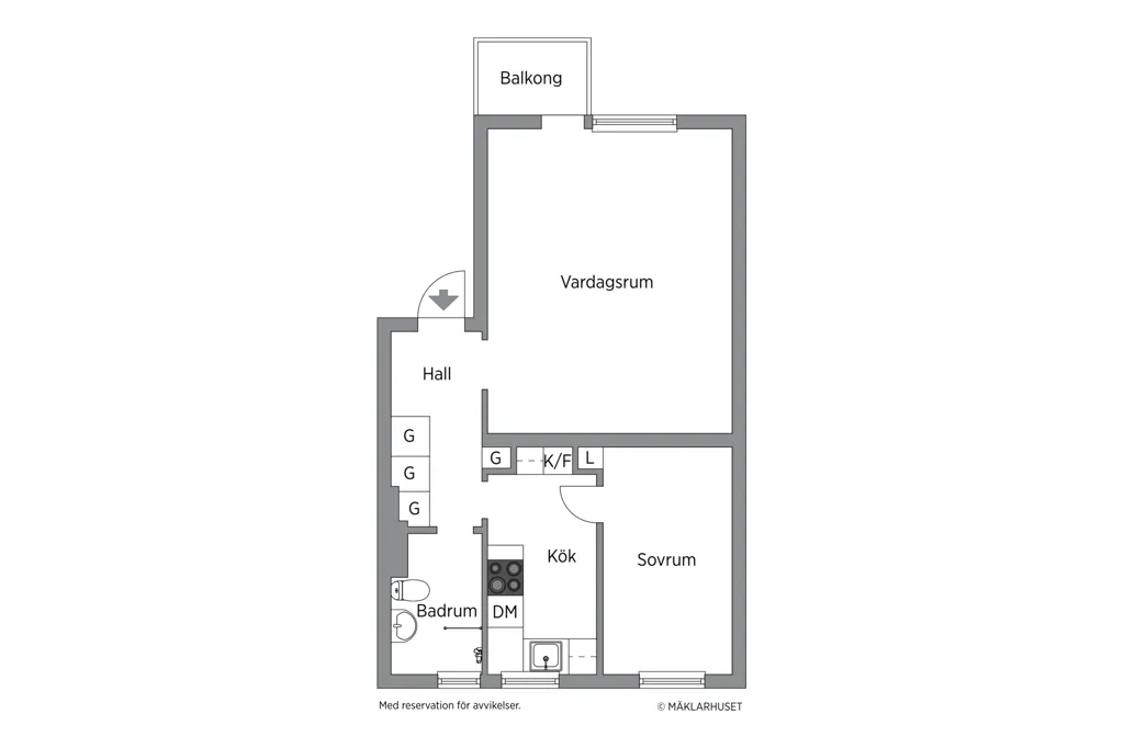 Plaan - Apartment with Balcony near Bromma Station