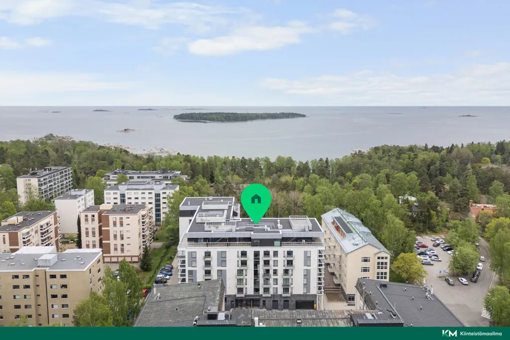 Vue aérienne - Modern Apartment with Balcony in Helsinki
