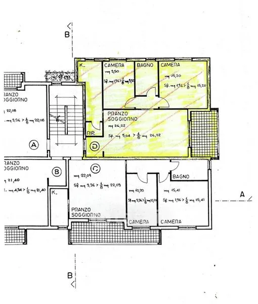 Plan - Spacious Apartment with Balcony in Senigallia