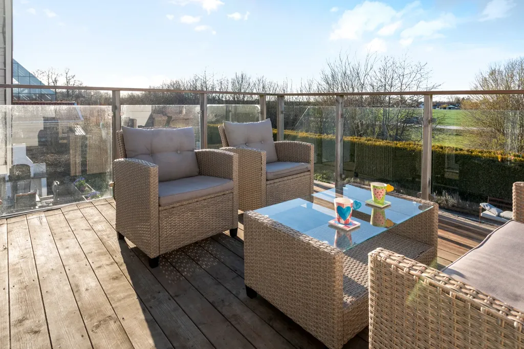 Terrace - Stonework Villa with Pool in Skegrie