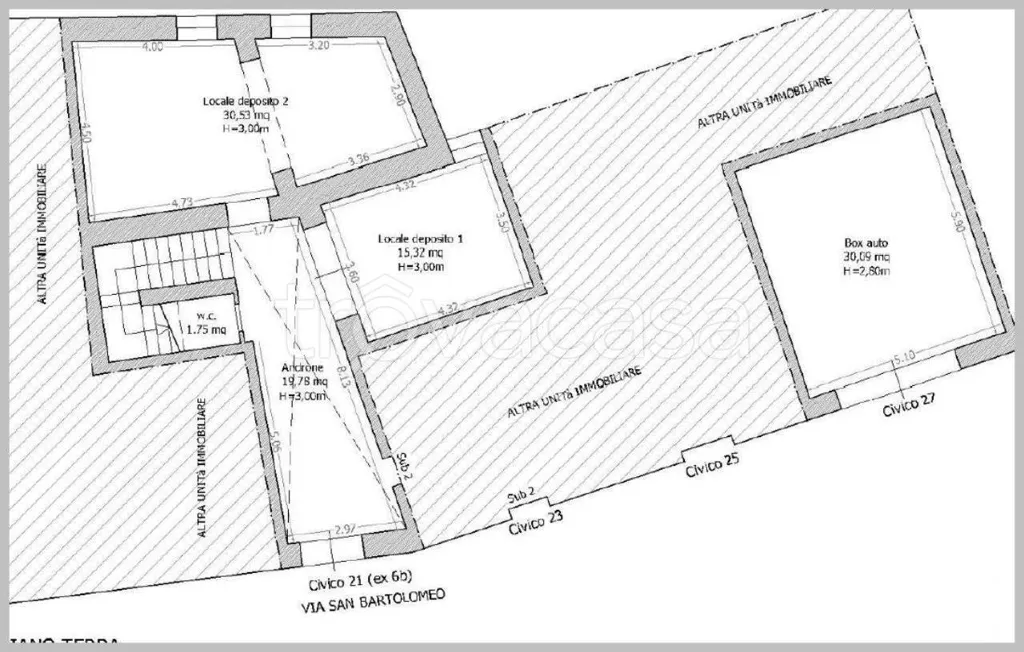 Plan - Apartment with Balcony at Auction in Conca della Campania