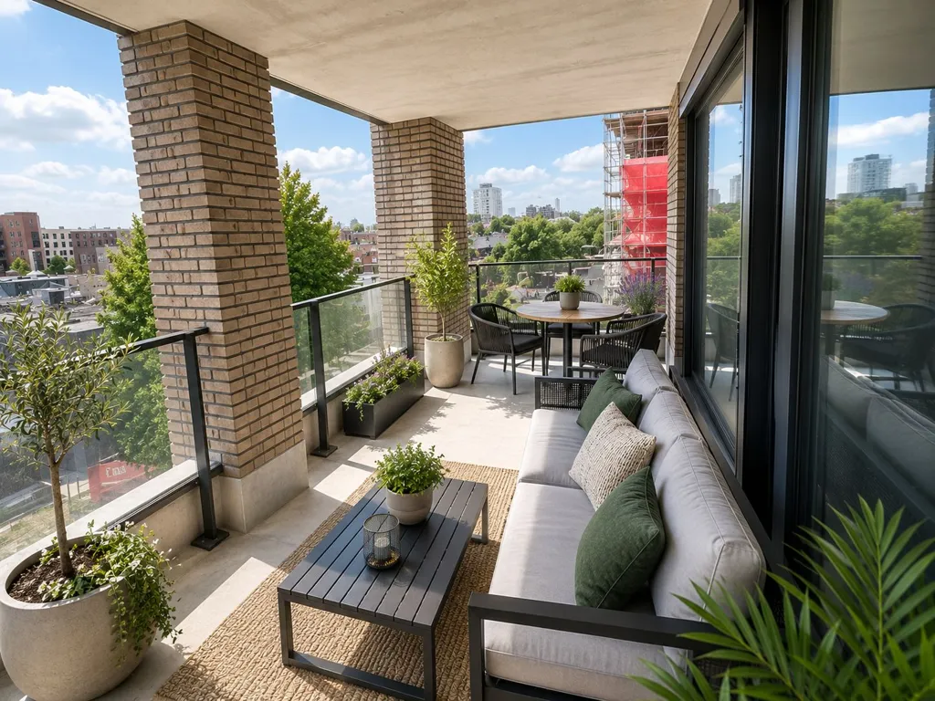 Balcon - 3-Bedroom Corner Apartment with Loggia in Breda