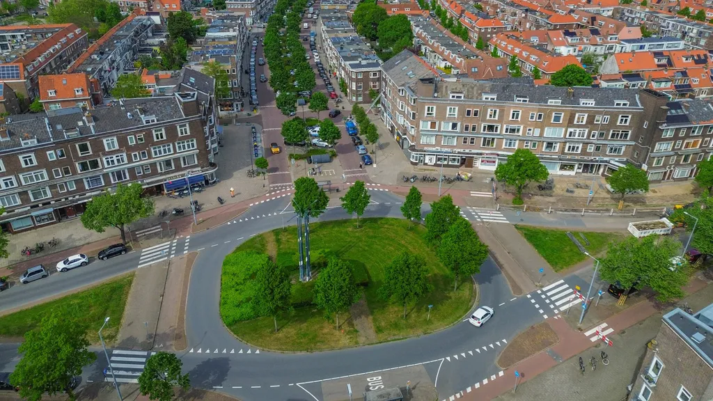 Vue aérienne - Maisonnette with Balconies in Schiedam