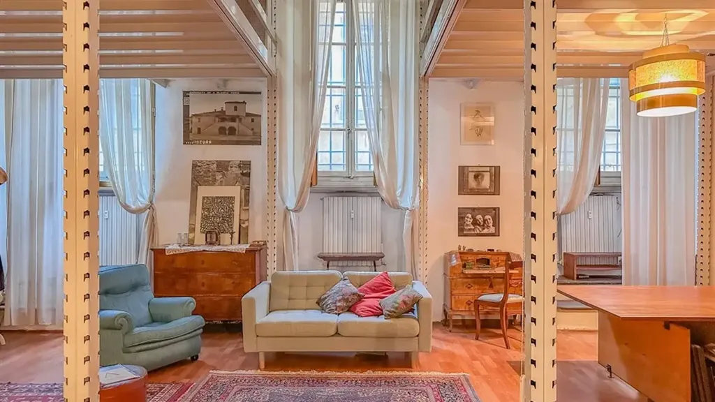 Séjour - Loft with High Ceilings in Florence
