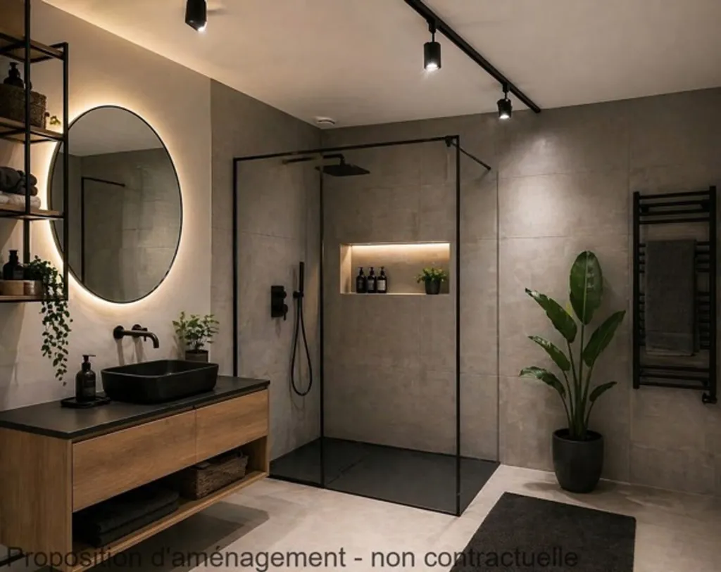 Bathrooms - Contemporary House with Terrace in Donceel