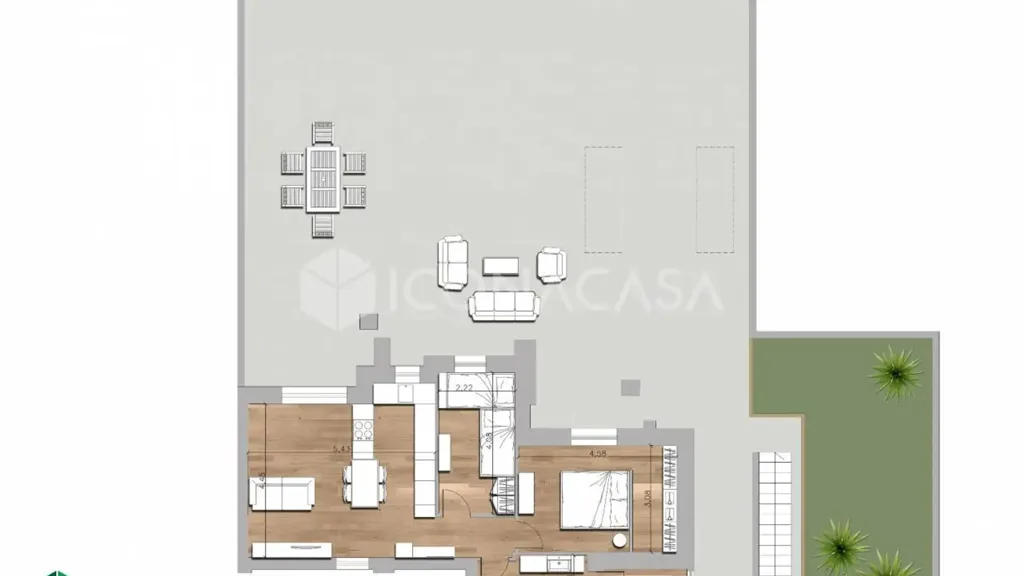 Floor Plan - Triplex with Large Terrace in Ciampino
