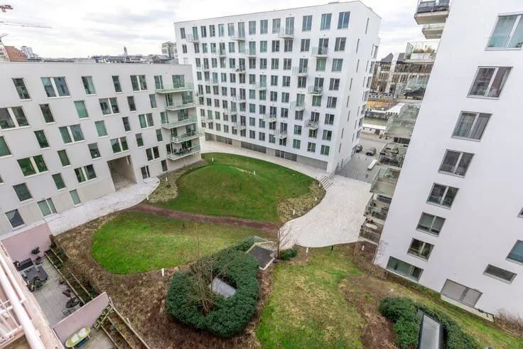 Jardin - Appartement avec Vue sur le Canal à Bruxelles