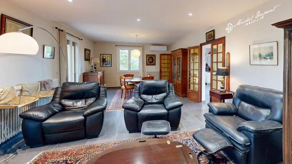 Living Room - Stone House with Pool in Périgord Noir