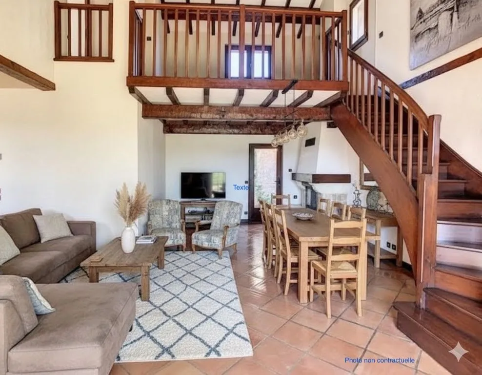 Séjour - Maison d'Architecte avec Vue Ouest à Lentilly