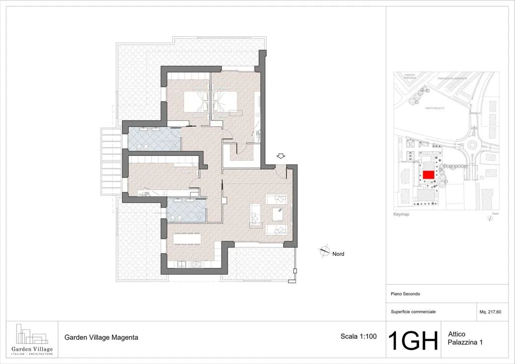 Plan - Luxury Penthouse with Terraces in Magenta