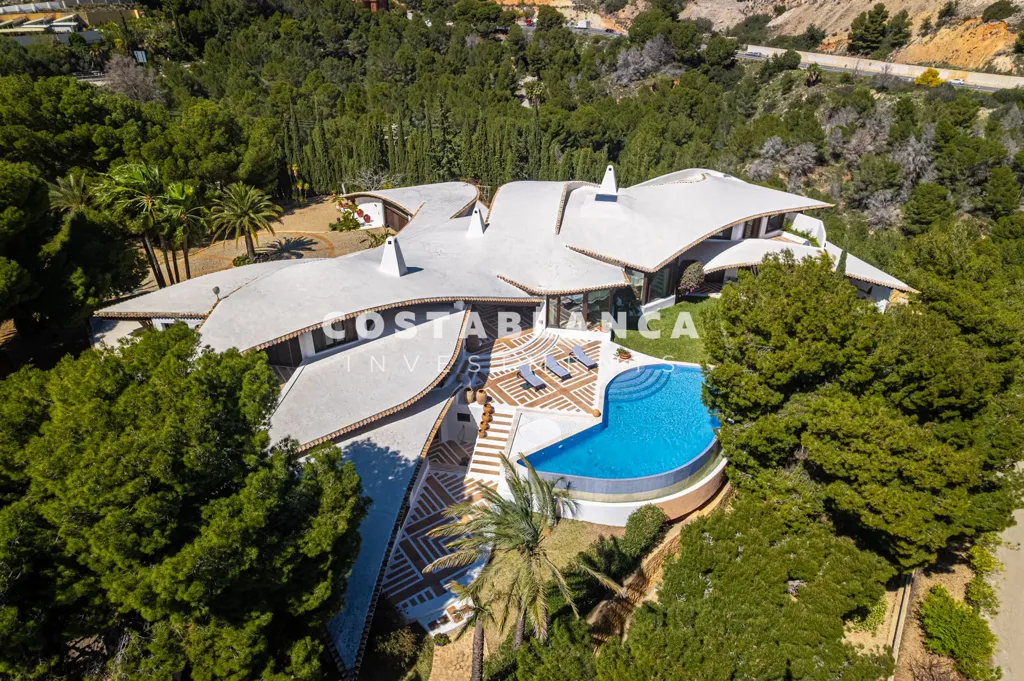 Vue aérienne - First Line Villa with Sea Views in Altea Hills