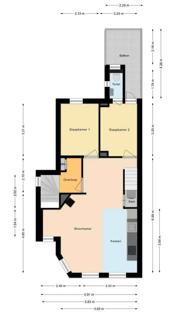 Plan - Maisonnette with Church View in Heiloo
