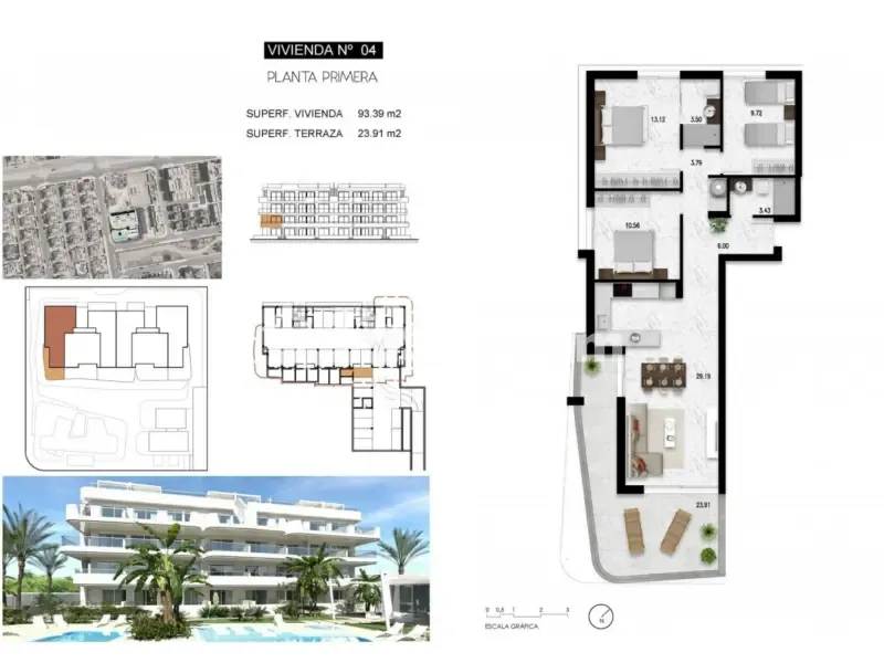 New Build Apartment with Gym in Lomas de Cabo Roig