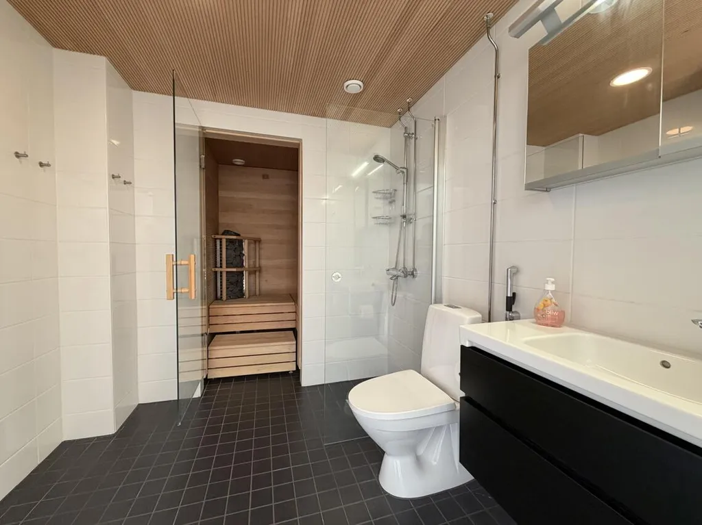 Salles de bain - Modern Apartment with Sauna in Lahti Centre
