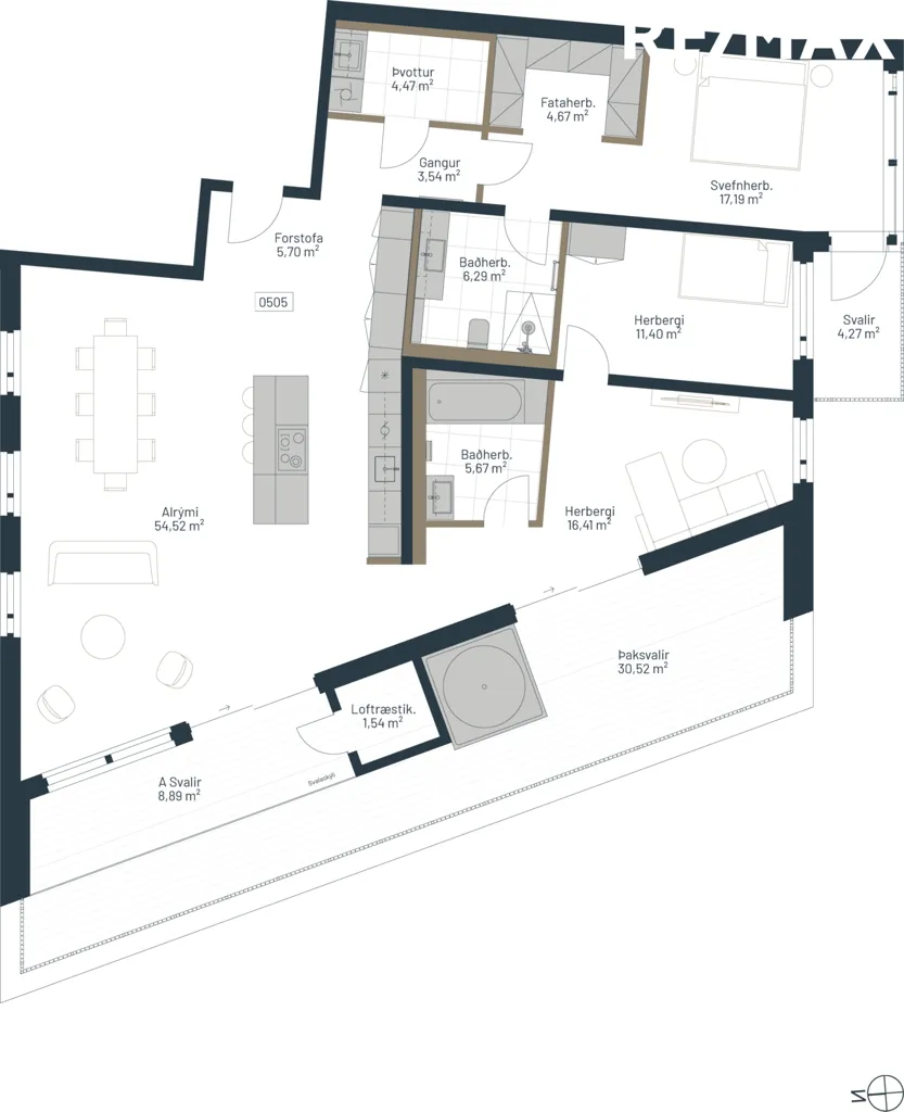 Appartement 4 pièces à Kópavogur
