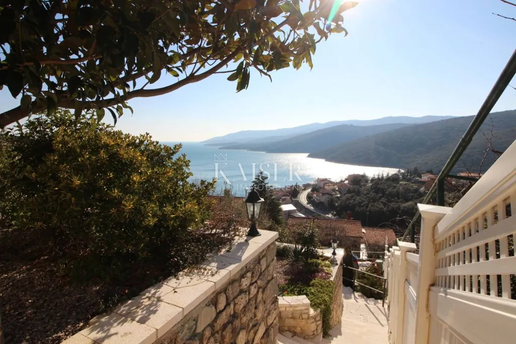 Terrasse - Penthouse with Sea View in Rabac, Labin