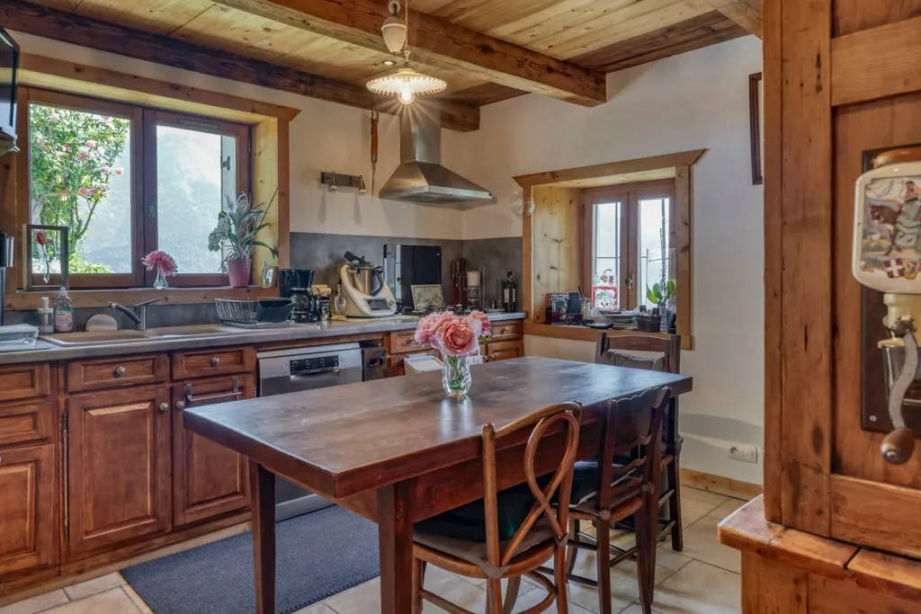 Cucina - Farmhouse with Mont-Blanc View in Sallanches