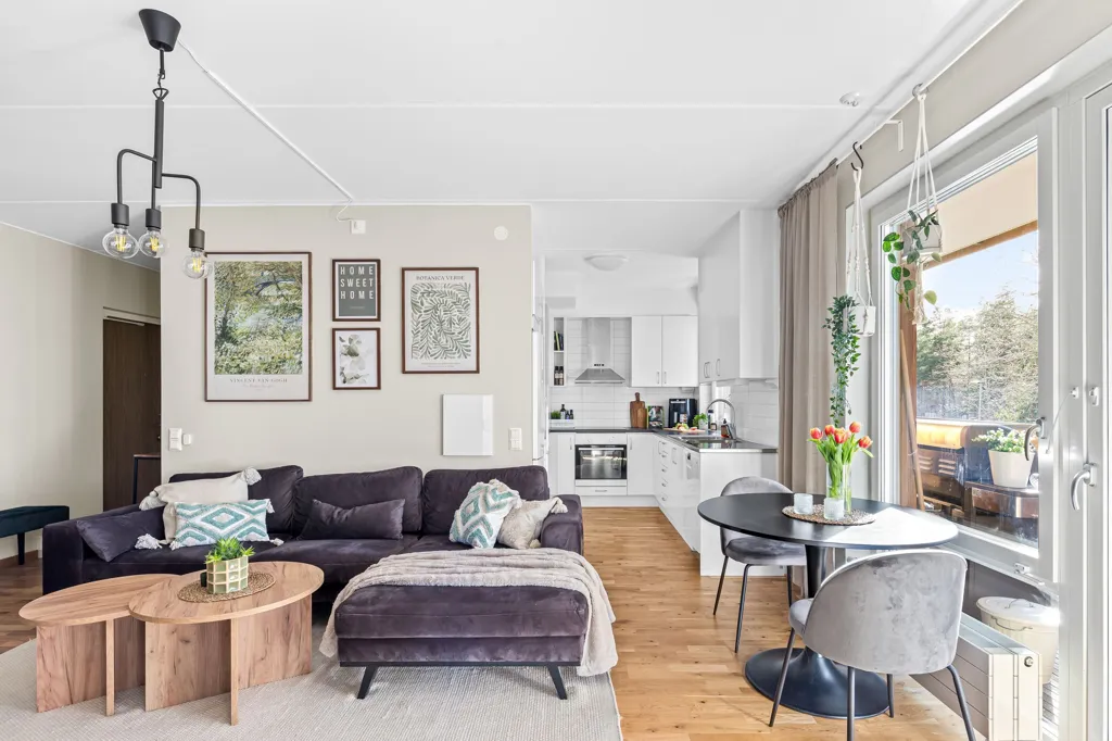 Séjour - Modern Flat with 20 m² Balcony in Uppsala
