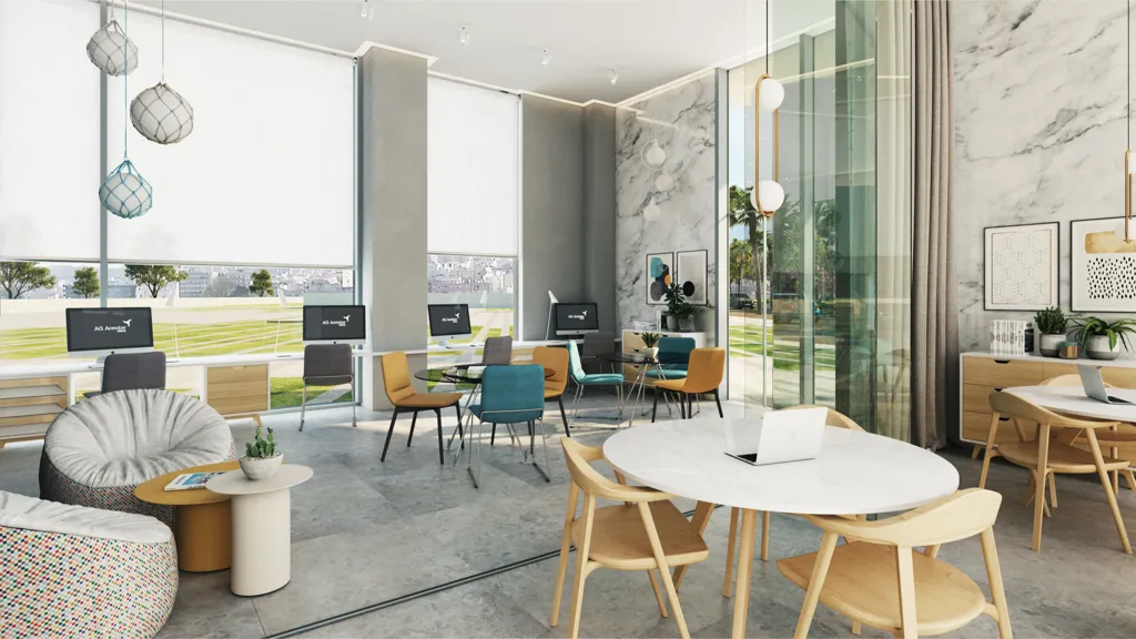 Söögituba - Apartment with Rooftop Pool in Malaga