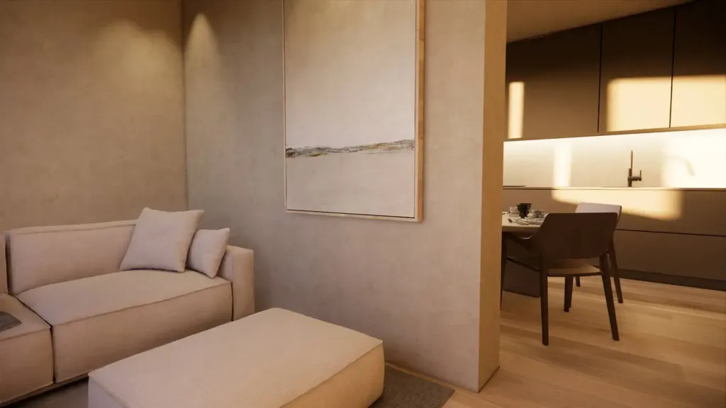 Soggiorno - Rustic-Style Flat with Balcony in Civitanova Marche