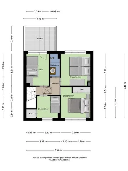 Floor Plan - Two-Storey House with Garden in Denekamp