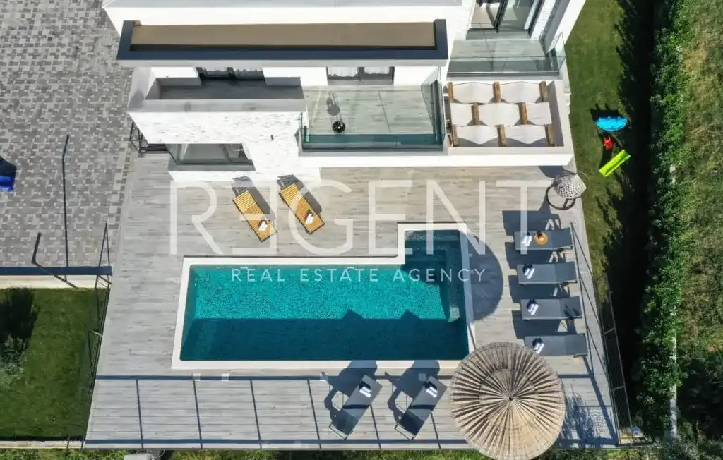 Vue aérienne - Luxury Villa with Sea View near Split