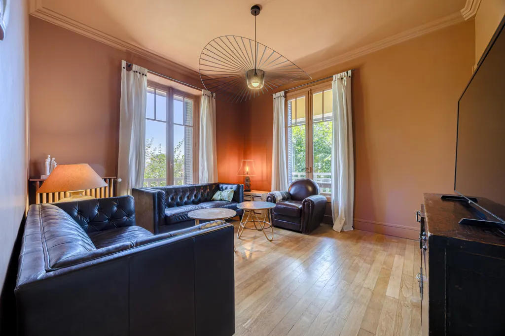 Soggiorno - 1930s Villa with Lake View in Aix-les-Bains