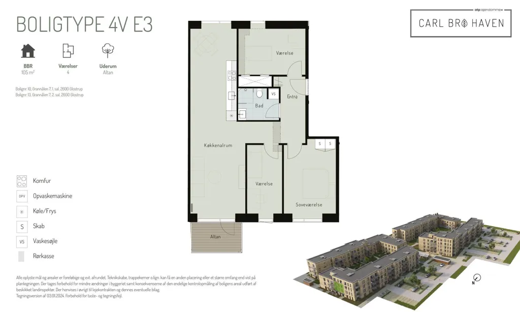 Apartment with Balcony in Carl Bro Haven