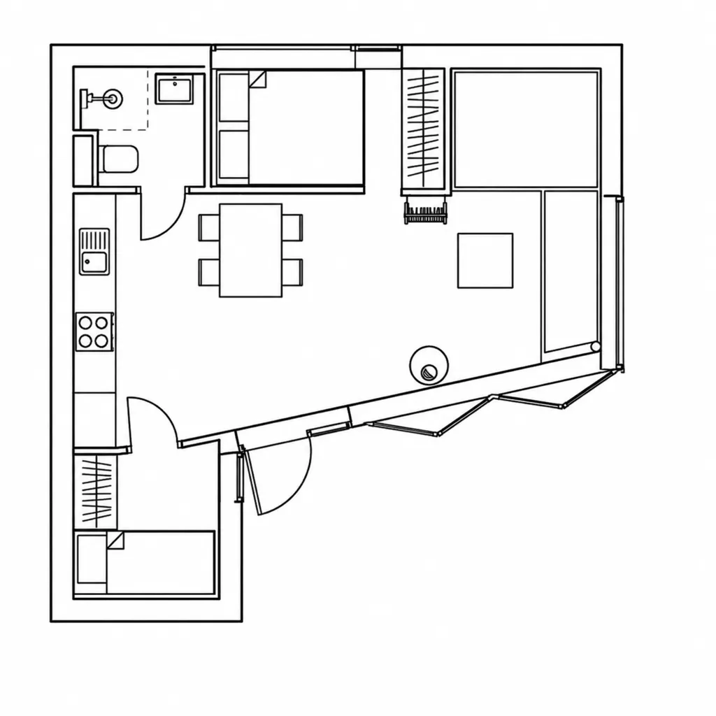 Plan - Modern Holiday Home with River View near Oslo