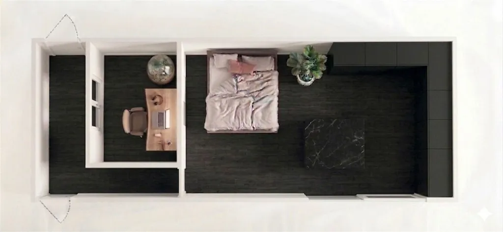 Plan - Loft Urbain avec Espace de Vie Spacieux à Anvers