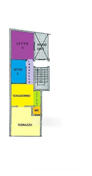Plan - Attico with Balcony and Terrace in Barletta